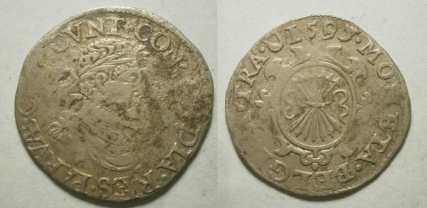 Utrecht 1/20 Reaal of Leicesterstoter 1595 OVER 1586