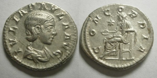 Julia Paula Denarius - CONCORDIA - 220 AD