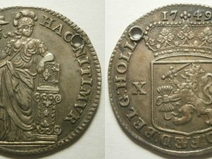 Holland ½ Gulden 1749 kabelrand    + Prachtig