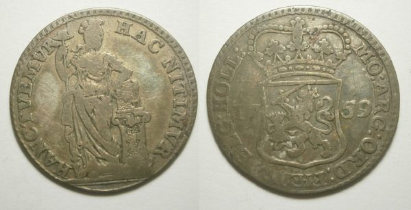 Utrecht ¼ Gulden of Muntmeesterpenning 1759