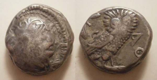 Athene Tetradrachme met Atheense Uil  - 393-300 BC