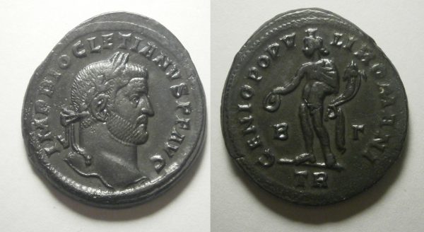 Diocletianus Follis -GENIO POPVLI ROMANI- 296/7 AD - TR