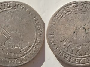 Nijmegen ½ Karolusdaalder zj (1555)    R2 -zeer zz.