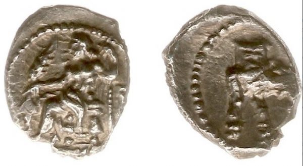 Asia Minor/Cilicia - AR 3/4 Obol - BAAL / Wolf - 4th BC