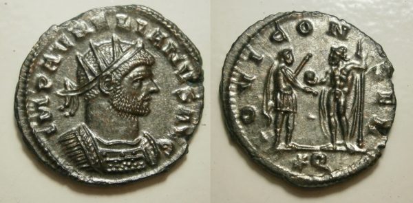 Aurelianus Fully Sivered Antoninianus -IOVI CONSER- 272 AD - ★Q