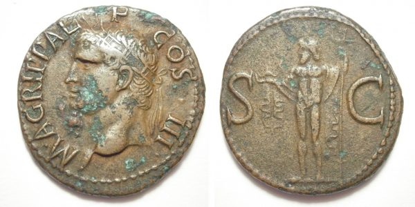 Agrippa, Æ As -Struck under Caligula- 37-41 AD