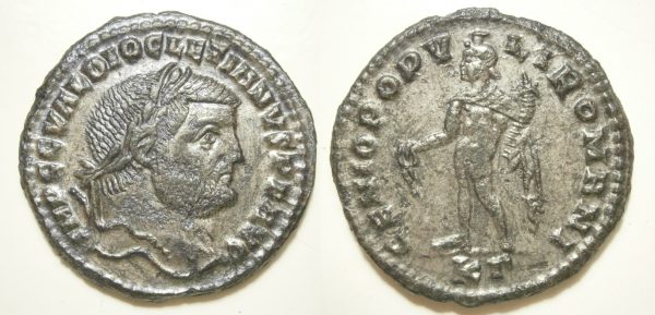 Diocletianus Fully Silvered Follis -GENIO POPVLI ROMANI - 295/9 AD - KΓ