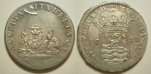 Zeeland Hoedjesschelling 1672 -a.UNC