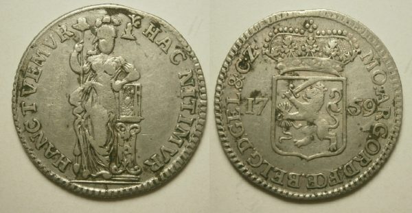 Gelderland ¼ gulden of Muntmeesterpenning 1759