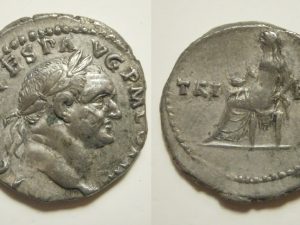 Vespasianus AR Denarius -TRI POT- 70/1 AD