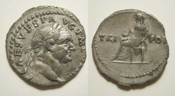 Vespasianus AR Denarius -TRI POT- 70/1 AD