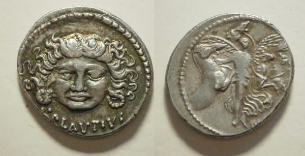 Plautius Plancus denarius -L PLAVTIVS below / PLANCVS below - 47 BC