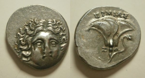 Rhodos - Islands off Caria - AR Drachm - 170-168 BC